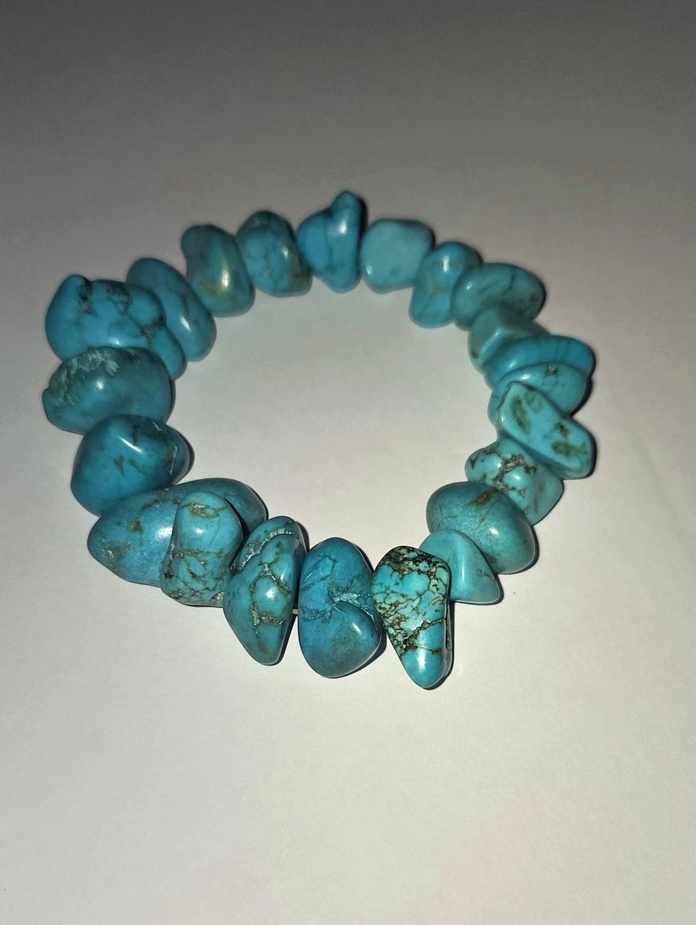 Turquoise-Tone Beaded Bracelet